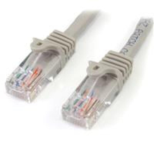 StarTech Cat5e Patch Cable With Snagless RJ45 Connectors 2M Gray