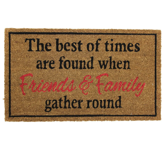 JVL 'Friends & Family' Latex Backed Entrance Door Mat - 40x70cm