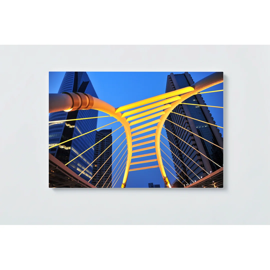 Skyline Motif Magnetic Wall Mounted Cork Board