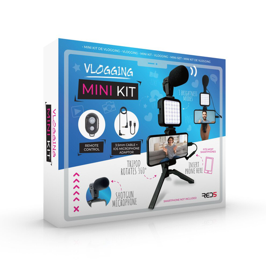 Mini Mobile Xmas Vlogging Station Tripod Microphone Smart Phone