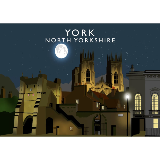 York Night by Richard O'Neil - Graphic Art Print on Paper