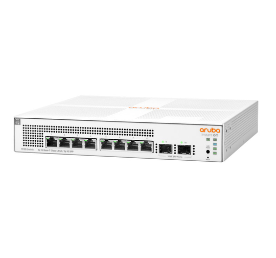 HPE Aruba Instant On 8G Class4 PoE 2SFP 124W Switch - Switch - 8 Ports - Managed - Rack-mountable