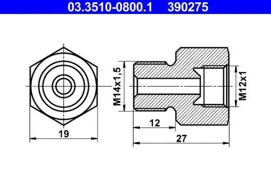Adapter, brake lines 03351008001