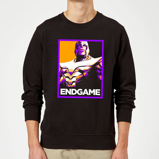 Avengers Endgame Thanos Poster Sweatshirt - Black - L - Black