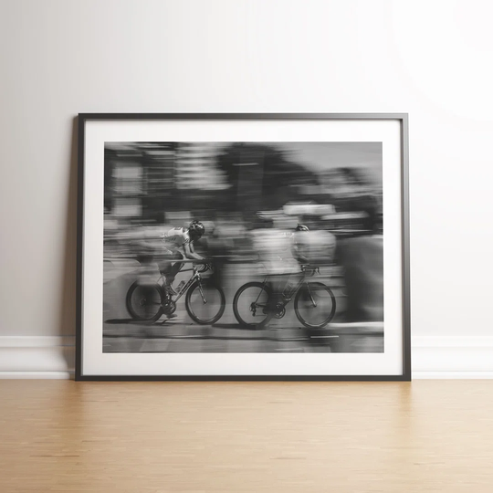 Speeding Cyclists by Vouvart - Picture Frame Graphic Art