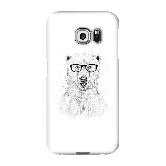 Balazs Solti Polar Bear And Glasses Phone Case for iPhone and Android - Samsung S6 Edge - Snap Case - Gloss