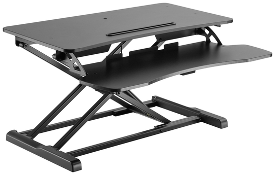 Proper AV Sit Stand Workstation 2 Tier - Black