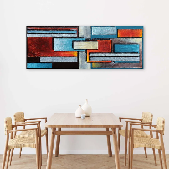 Canvas Print Modern Abstract Blue Red