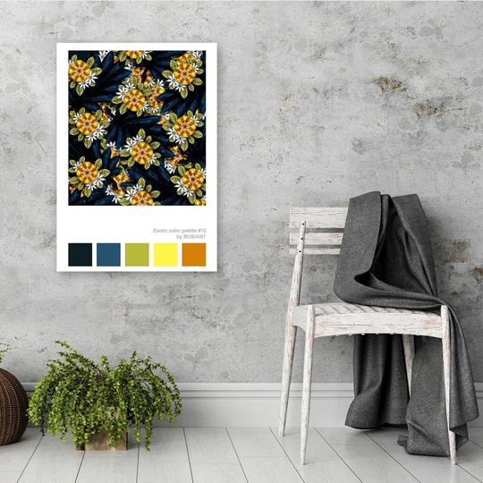 Poster, Fruits In Green Leaves