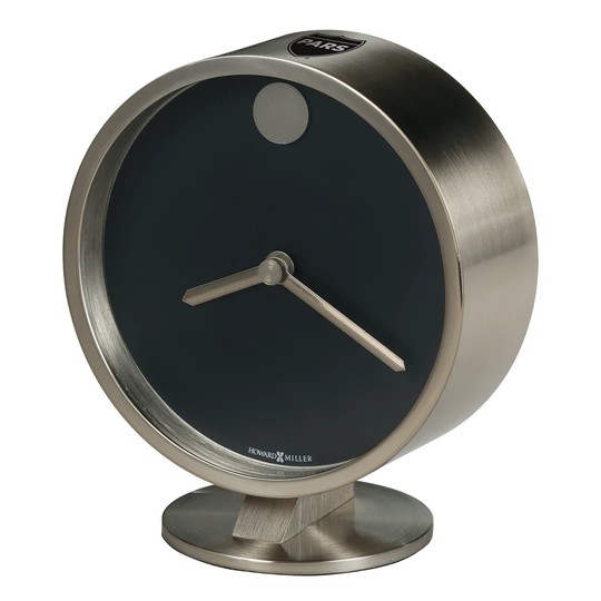 Aurora Modern Analog Metal Quartz Tabletop Clock in Black