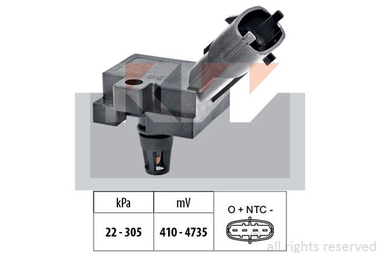 Air Pressure Sensor, height adaptation Made in Italy - OE Equivalent 493186 KW 493186