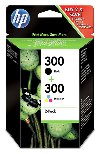HP 300 Original Ink Cartridge - Black and Colour