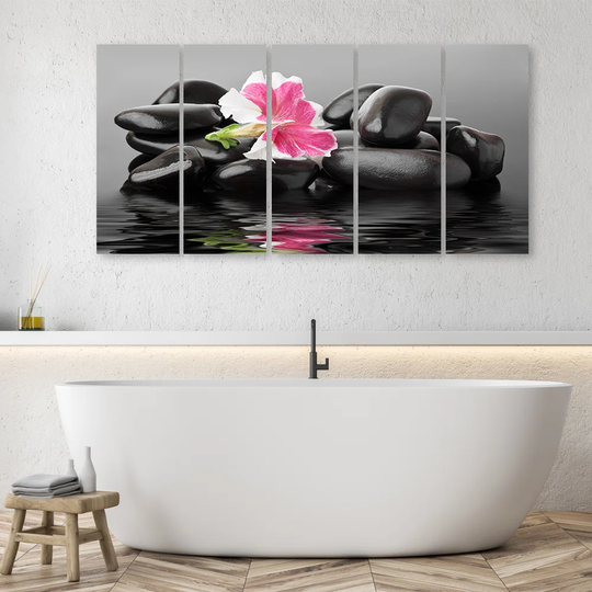 Canvas Print Stones Flower Zen Spa