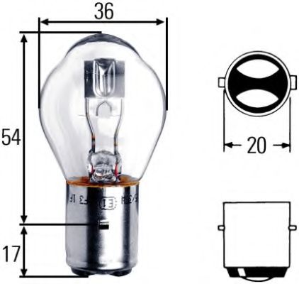 Bulb S1 25/25 W Ba 20 D 8GD008897-121 by Hella