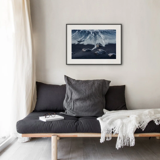 Black Sand, Framed Graphic Art Print.