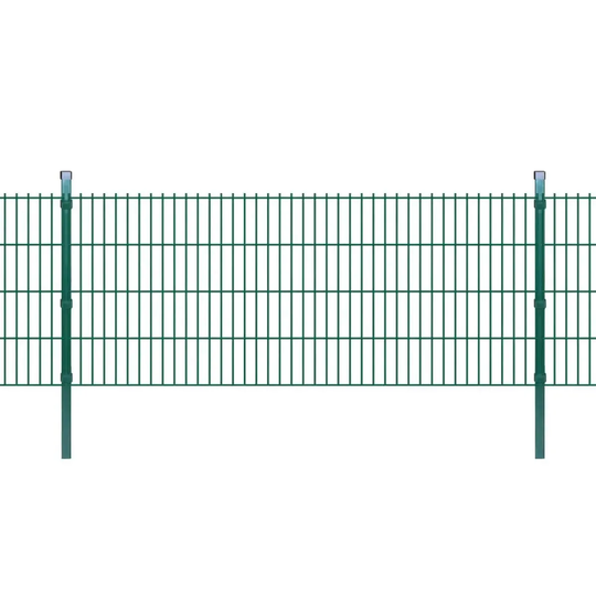 Vidaxl 2D Garden Fence Panels & Posts 2008X830 Mm 4M - Green