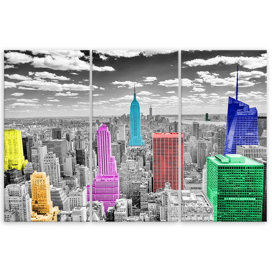 Canvas Print New York City Colourful Panorama