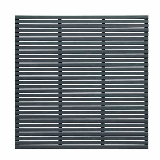 Forest Garden 5'11'' x 5'11'' (180 x 180cm) Grey Painted Slatted Fence Panel