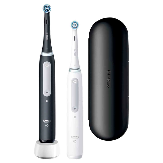 Oral B Oral-b iO4 Electric Toothbrush Duo Pack - Matte Black and White