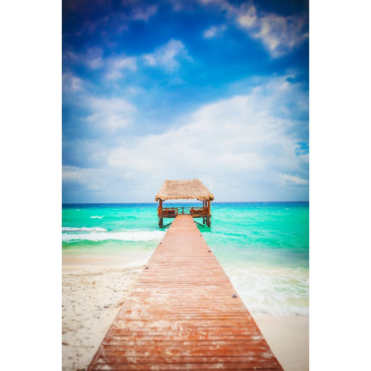 Tropical Beach With Jetty