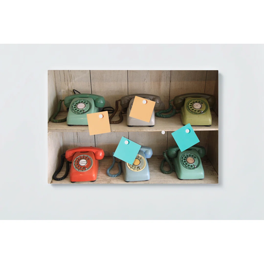Telephone Motif Magnetic Wall Mounted Cork Board
