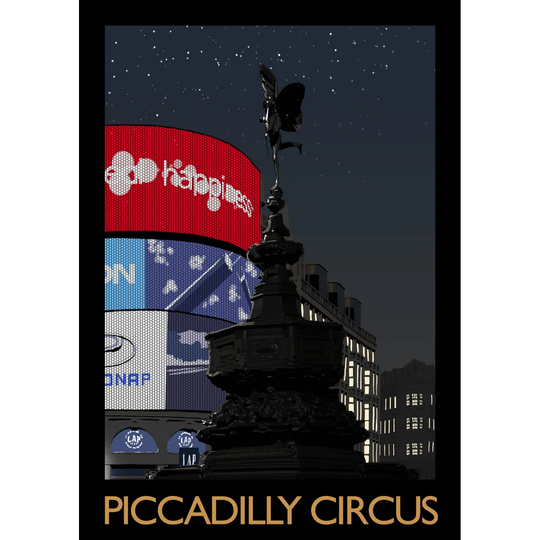 Picacadilly Circus 5 by Richard O'Neil - Graphic Art Print on Paper