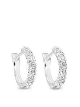 Jon Richard Silver Plated Mini Huggie Hoop Earrings