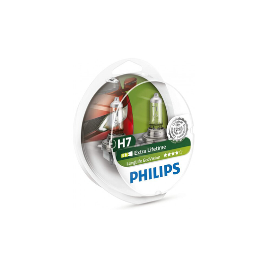 headlight Long Life Ecovisionset H7 12V 55W 2 pieces