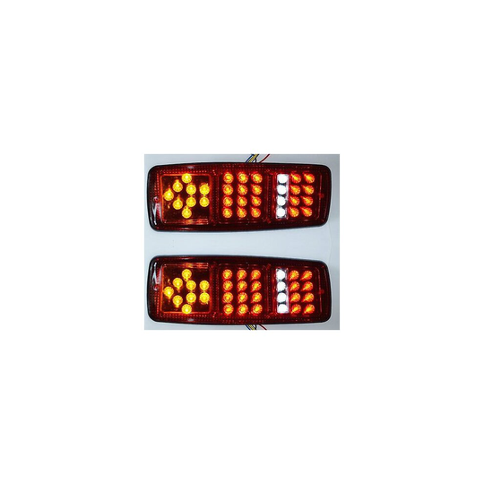 PAIR 24V LED REAR TAIL LIGHTS LAMP 4 FUNCTION TRAILER CARAVAN TRUCK LORRY 33 LED