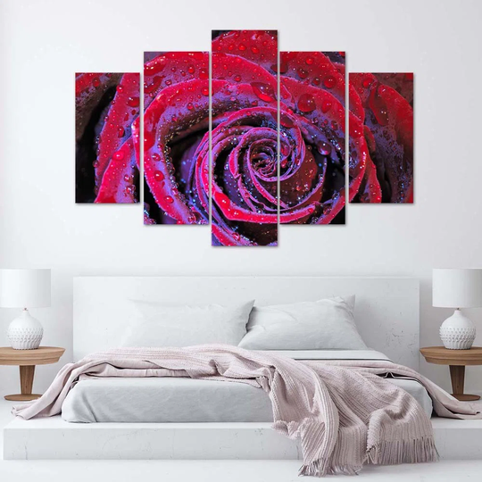 Canvas Print Rose Blossom Red