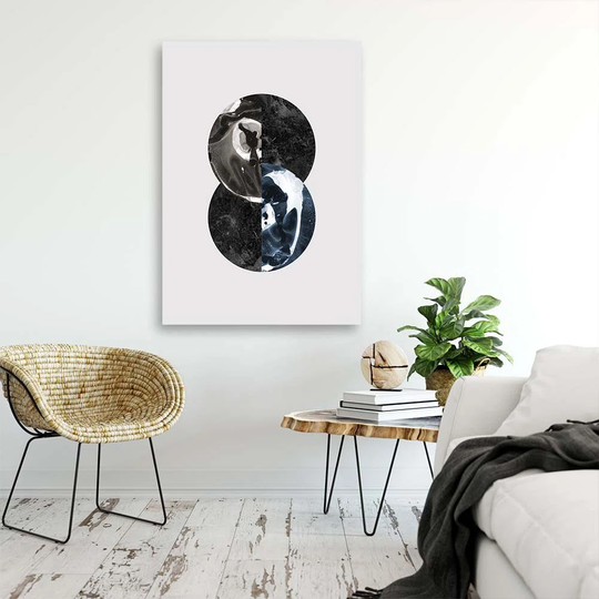 Canvas Print Abstract Circle Black And White