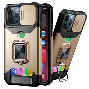 Multifunctional 4-in-1 iPhone 12 Pro Max Hybrid Case - Gold