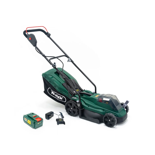 Greenworks Webb 33cm (14'') Cordless 20v Rotary Lawn Mower with 20v 4Ah Battery and Charger