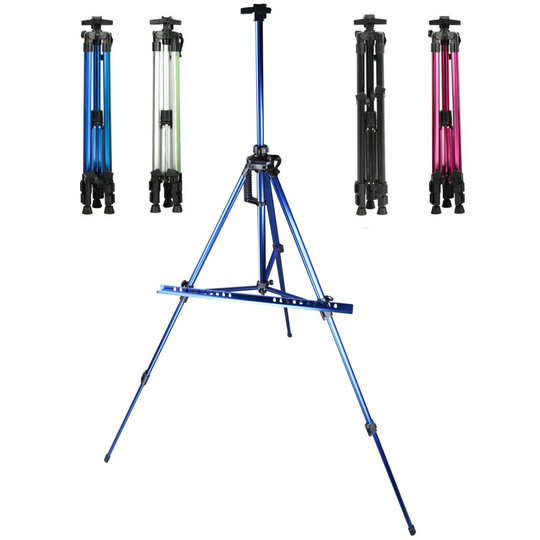 Blue Deluxe Artist Tripod Easel 156cm Adjustable Canvas Table Painting Display Field
