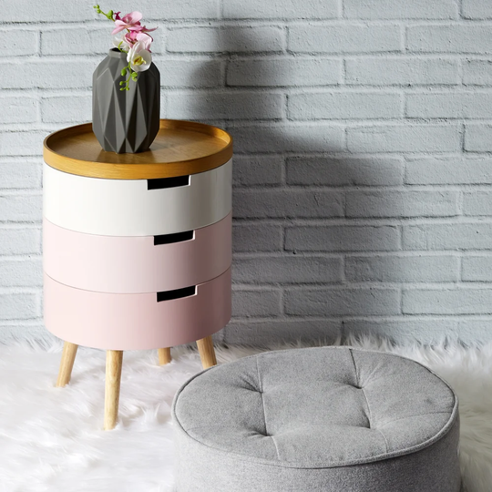 Amadeus 3 Drawer Bedside Table