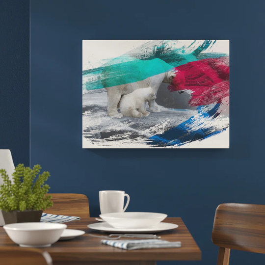 'Wild Polar Bear' Graphic Art Print Poster