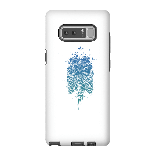 Balazs Solti Ribcage And Flowers Phone Case for iPhone and Android - Samsung Note 8 - Tough Case - Gloss
