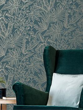 Boutique Paradise Emerald Wallpaper