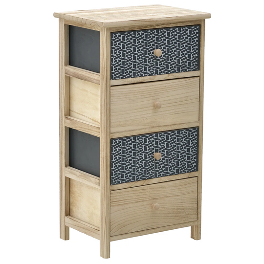 Eddins 4 Drawer Bedside Table