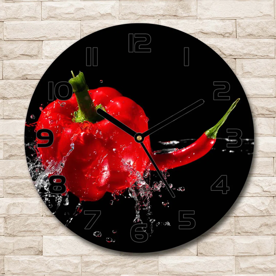 Decoration Picture Art Modern Kitchen Living Room Peppers 30cm Silent Wall Clock