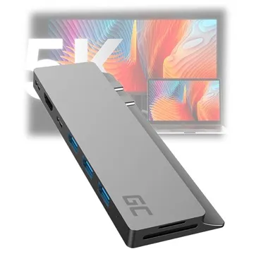 Green Cell Connect60 8-in-1 Dual USB-C Hub Adapter for MacBook
