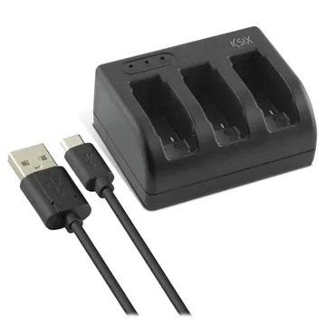 Ksix GoPro Hero5 Triple Battery Charger - Black