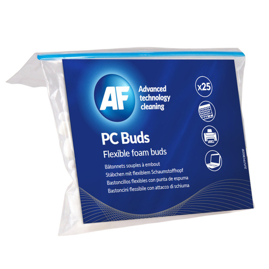AF PC flexible plastic foam cleaning buds (25 pack)