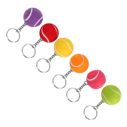 Tennis Ball Split Ring Tennis Ball Key Chain Simulation Sports for Bags Decor Pendant Gift Sport Lovers Purse