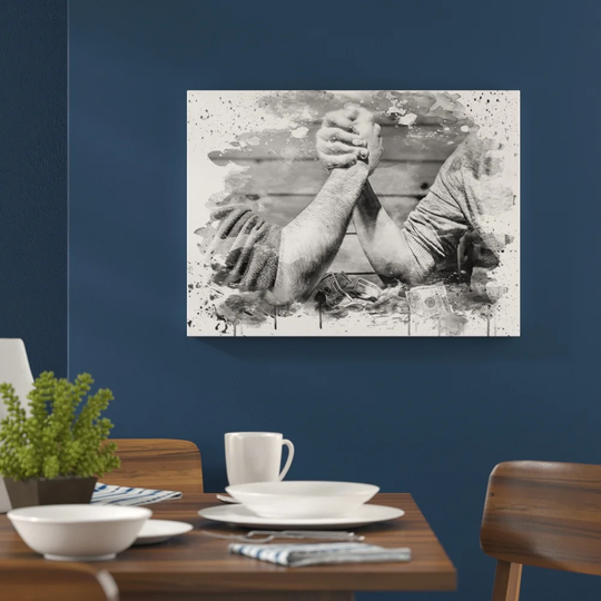 'Arm Wrestling' Graphic Art Print Poster