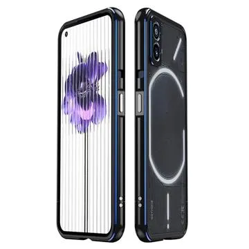 Polar Lights Style Nothing Phone (1) Metal Bumper - Black / Blue