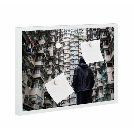 Urban City Magnetic Wall Mounted Photo Memo Board