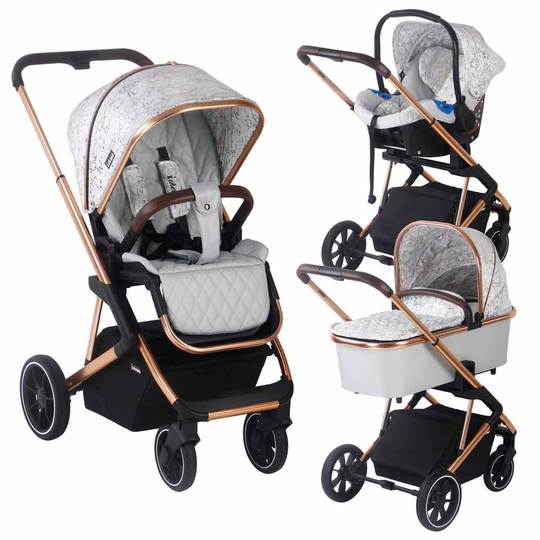 My Babiie Mb500 Dani Dyer Rose Gold Marble Belgravia Travel System
