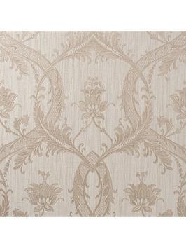 Vymura Milano Floral Damask Wallpaper - Cream And Gold