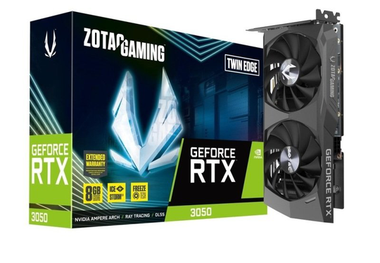ZOTAC GeForce RTX 3050 8GB TWIN EDGE Graphics Card